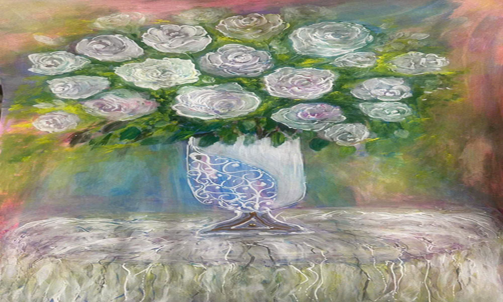 Thu Huyền- Tĩnh vật. Giấy Gango, 40x30cm