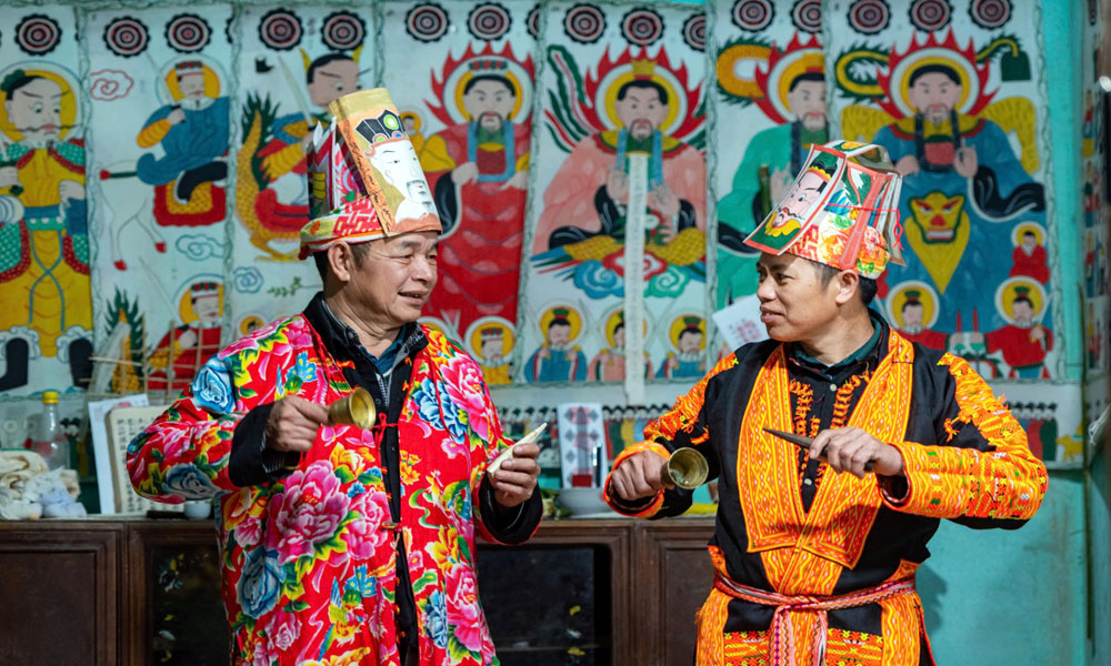 Lễ Cầu mùa của đồng bào Dao ở Sơn Động. Ảnh: Thành Sơn